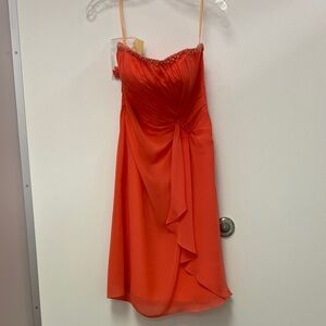 Short orange/coral dress